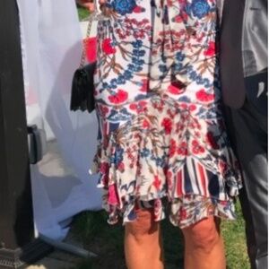 Roberto Cavalli flower printed ruffledress